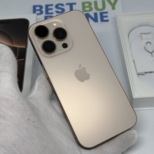 iPhone 16 Pro 128GB goud /zeer net /92% batt /garantie