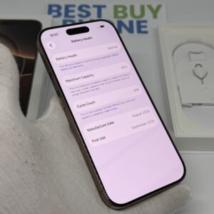 iPhone 16 Pro 128GB goud /zeer net /92% batt /garantie