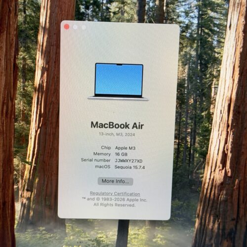 MacBook Air M3 512GB 16GB grijs /ongebruikt + 12 maanden garantie