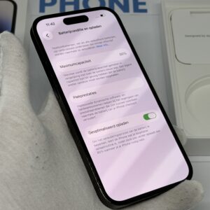 iPhone 14 Pro 256GB zwart /krasvrij scherm /86% batt /garantie