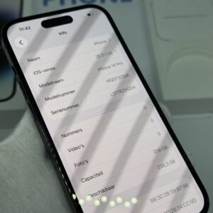 iPhone 14 Pro 256GB zwart /krasvrij scherm /86% batt /garantie