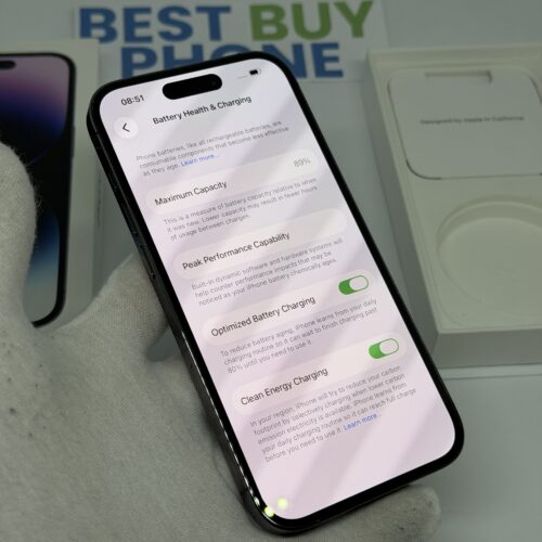iPhone 14 Pro 256GB paars /zeer net /89% batt /garantie