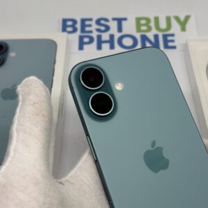 iPhone 16 128GB groen /krasvrij /90% batt /garantie