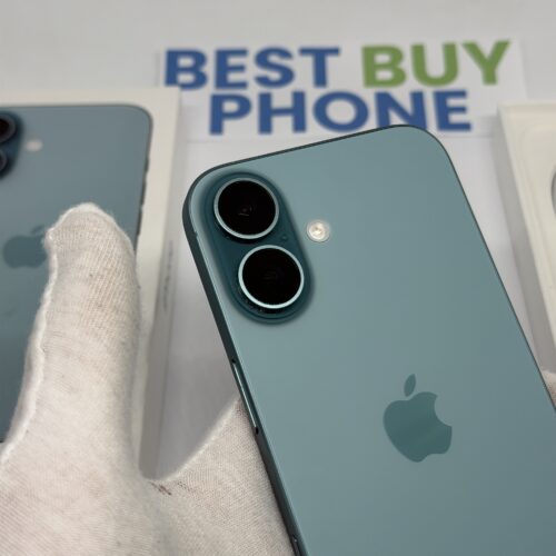 iPhone 16 128GB groen /krasvrij /90% batt /garantie