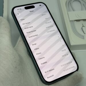 iPhone 16 128GB groen /krasvrij /90% batt /garantie