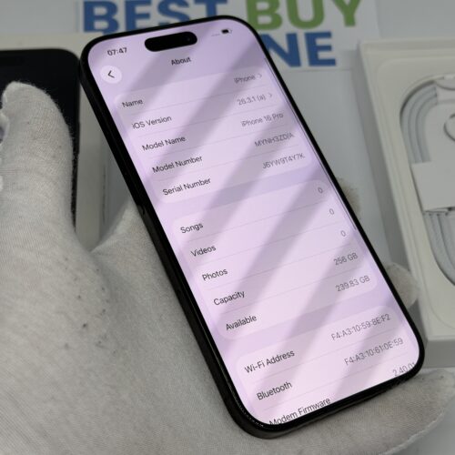 iPhone 16 Pro 256GB zwart /krasvrij scherm /92% batt /garantie