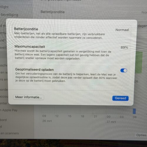 MacBook Air M1 512GB 16GB ram zilver /krasvij /89% batt /garantie