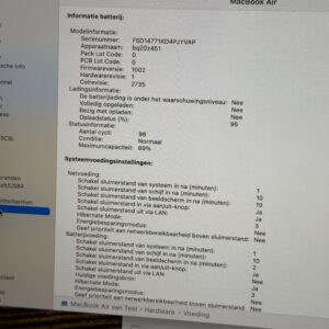 MacBook Air M1 512GB 16GB ram zilver /krasvij /89% batt /garantie