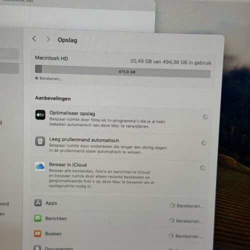 MacBook Air M1 512GB 16GB ram zilver /krasvij /89% batt /garantie