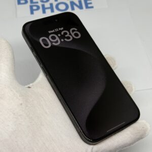 iPhone 15 Pro 128GB zwart /89% batt /krasvrij scherm /garantie