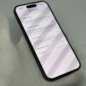 iPhone 15 Pro 128GB zwart /89% batt /krasvrij scherm /garantie