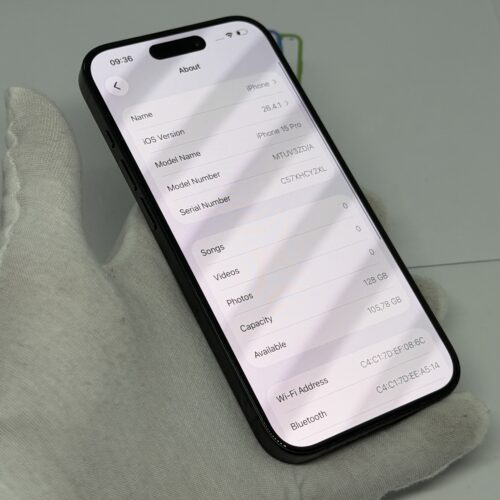 iPhone 15 Pro 128GB zwart /89% batt /krasvrij scherm /garantie