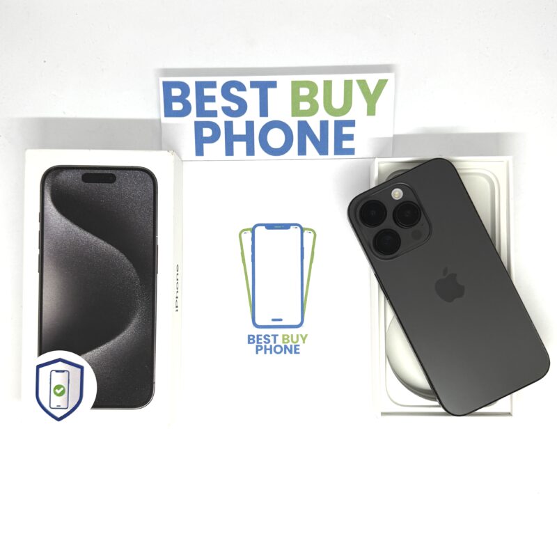 iPhone 15 Pro 128GB zwart /89% batt /krasvrij scherm /garantie