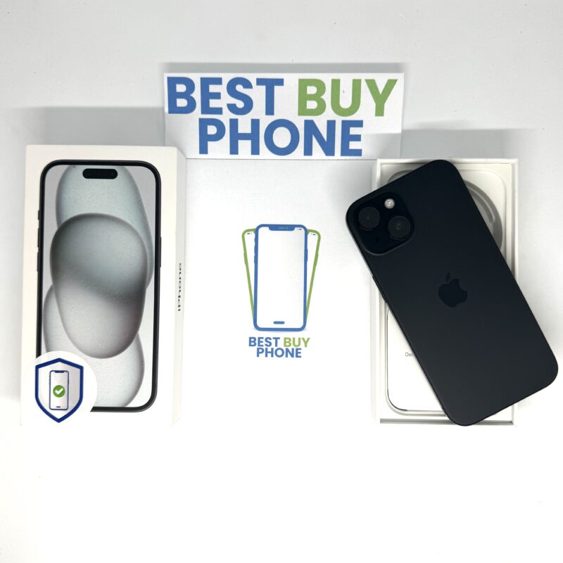iPhone 15 256GB zwart /zeer net /88% batt /garantie