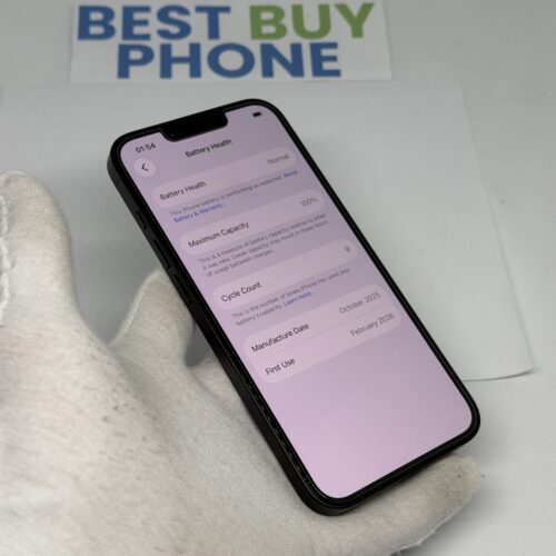 iPhone 16E 128GB zwart E-sim /krasvrij /100% batt /garantie