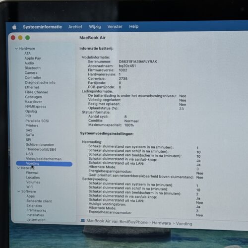 MacBook Air M1 256GB grijs /ongebruikt + 12 maanden garantie