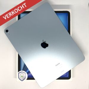 iPad Air 13 inch 6e M2 256GB blauw /krasvrij /100% batt /garantie