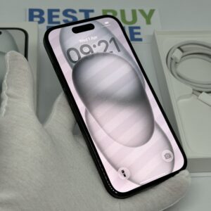 iPhone 15 128GB zwart /100% batt /zeer net /garantie