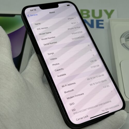 iPhone 14 Plus 128GB zwart /ongebruikt + 12 maanden garantie