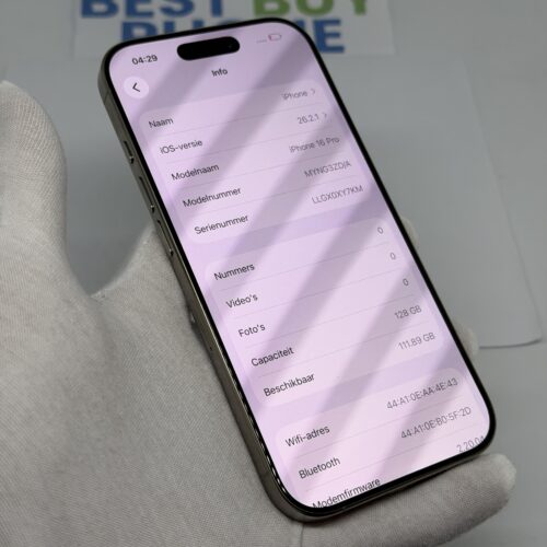 IMG_1580 iPhone 16 Pro 128GB grijs /zeer net /99% batt /garantie