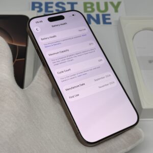 iPhone 16 Pro 128GB naturel /zeer net /91% batt /garantie