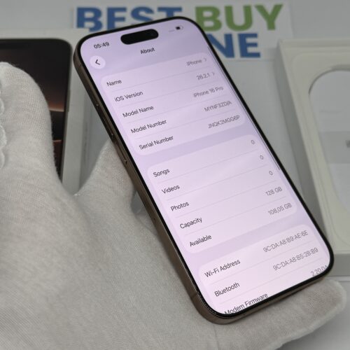 iPhone 16 Pro 128GB naturel /zeer net /91% batt /garantie