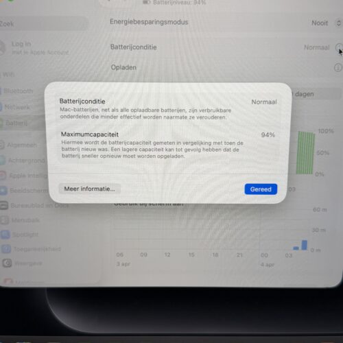 MacBook Pro M3 512GB zilver /krasvrij /94% batt /garantie