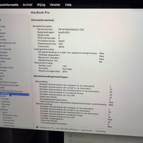 MacBook Pro M3 512GB zilver /krasvrij /94% batt /garantie