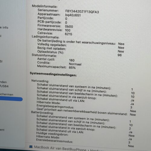 MacBook Air M2 256GB grijs /zeer net /85% batt /garantie