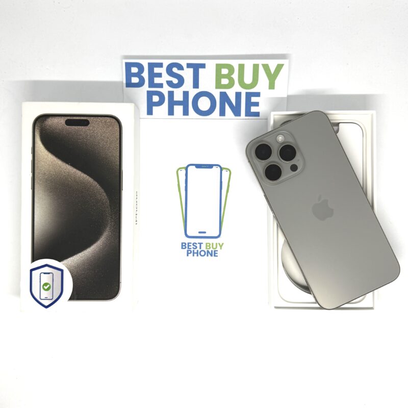 iPhone 15 Pro Max 256GB grijs /kras vrij /100% batt /garantie