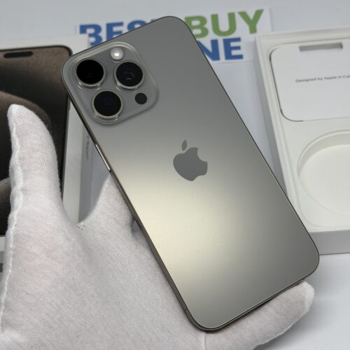 iPhone 15 Pro Max 256GB grijs /kras vrij /100% batt /garantie