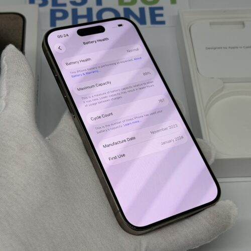 iPhone 15 Pro 256GB grijs /89% batt /licht gebruikt /garantie