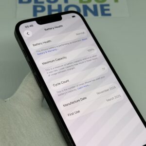 iPhone 16E 128GB zwart /100% batt /zeer net /garantie