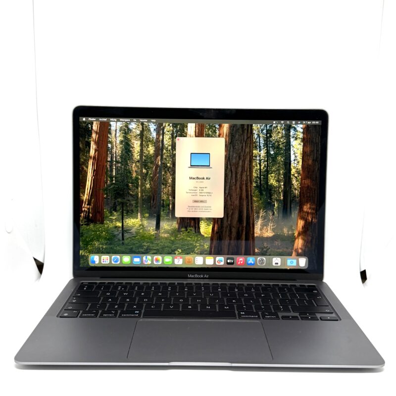 MacBook Air M1 256GB grijs /krasvrij /93% batt /garantie