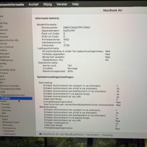 MacBook Air M1 256GB grijs /krasvrij /93% batt /garantie