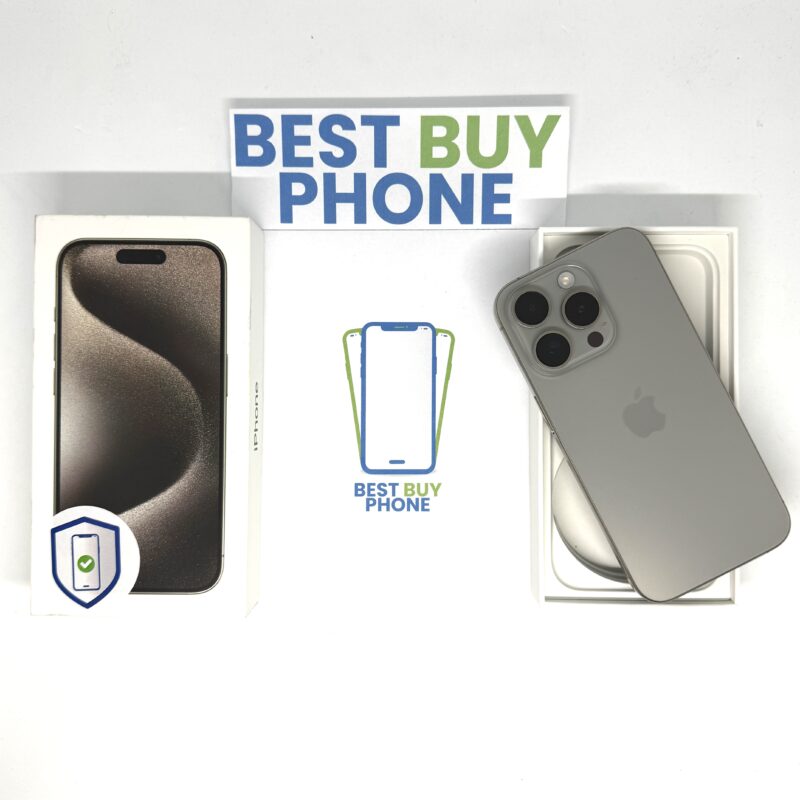 iPhone 15 Pro 128GB grijs /krasvrij /88% batt /garantie