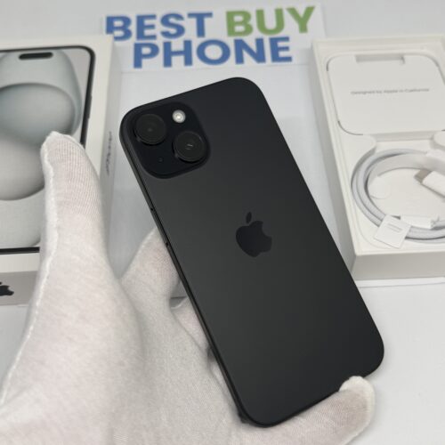 iPhone 15 128GB zwart /ongebruikt + 12 maanden garantie