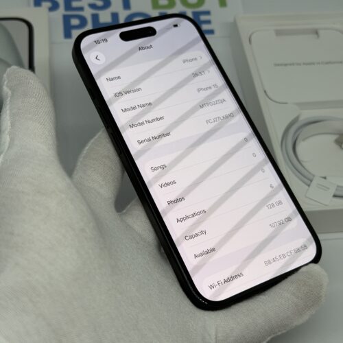 iPhone 15 128GB zwart /ongebruikt + 12 maanden garantie