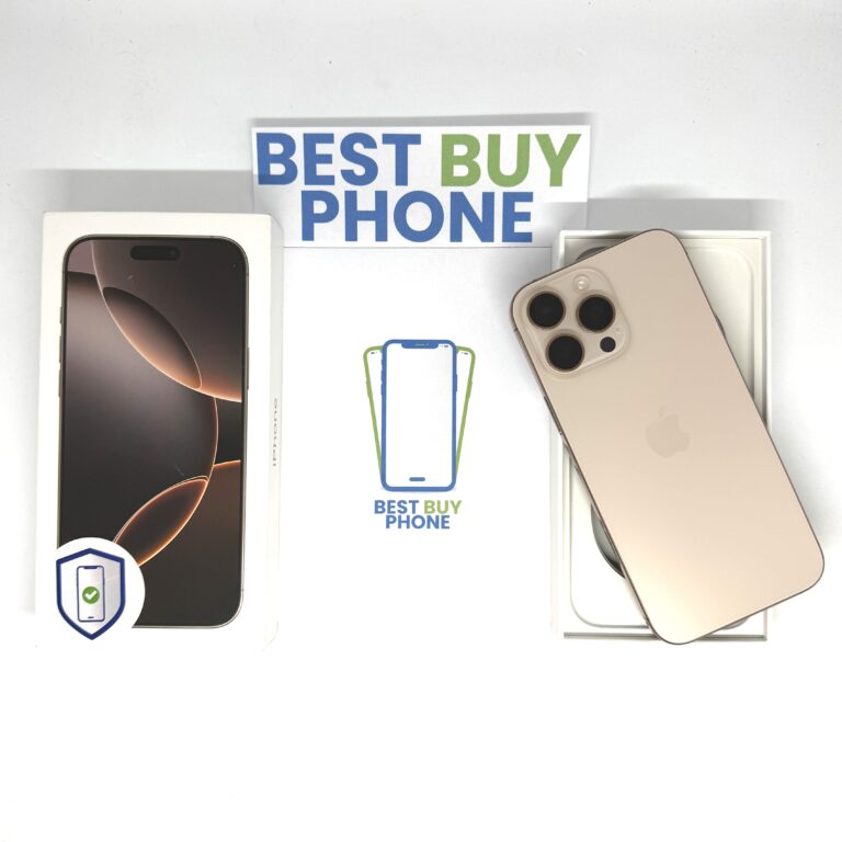 iPhone 16 Pro Max 256GB goud /krasvrij /94% batt /garantie