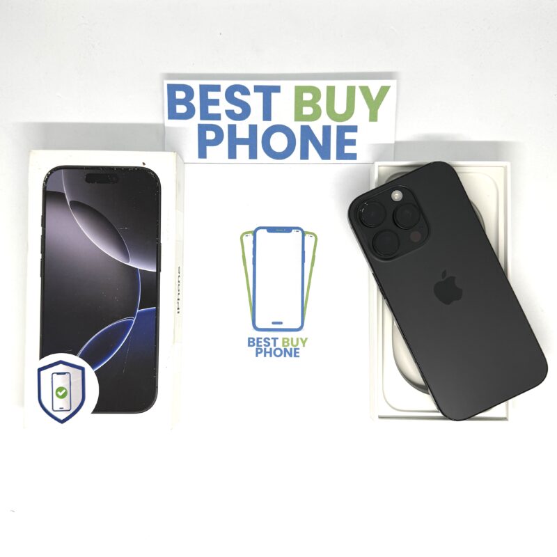 iPhone 16 Pro 128GB zwart /krasvrij scherm /97% batt /garantie
