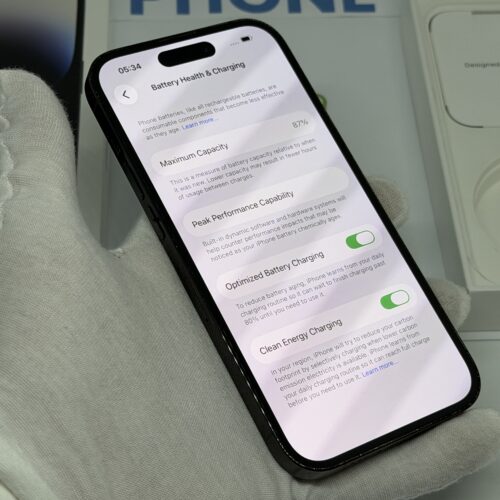 iPhone 14 Pro 128GB zwart /krasvrij scherm /87% batt /garantie