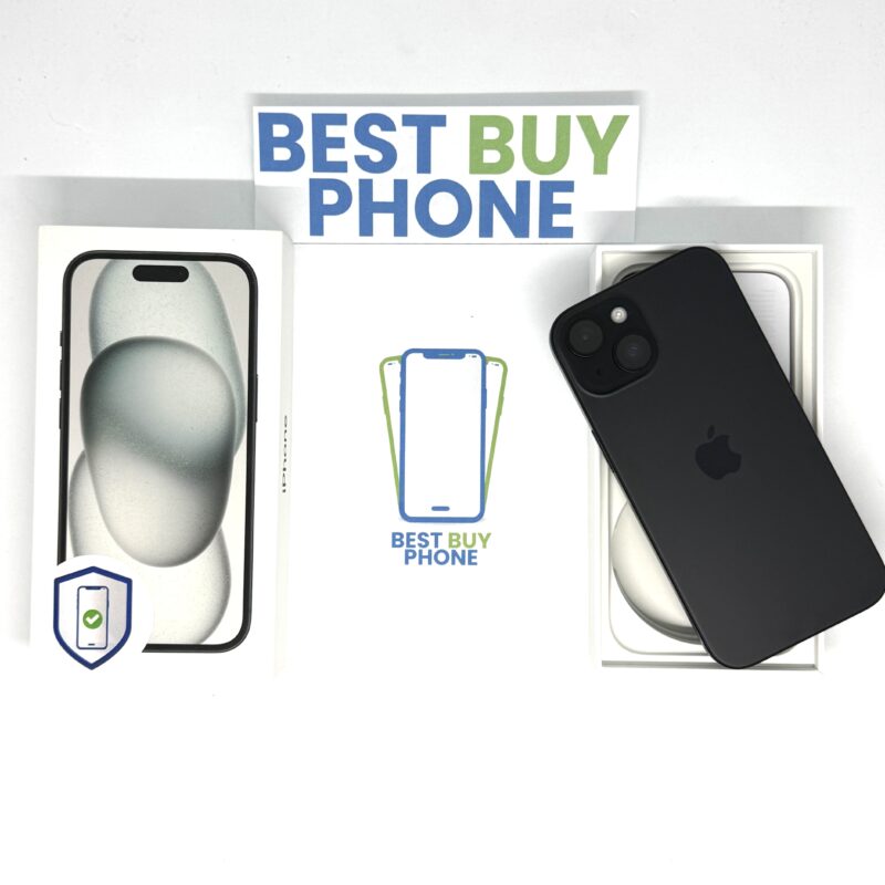 iPhone 15 128GB zwart /100% batt /zeer net /garantie