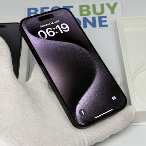 iPhone 15 Pro 128GB zwart /100% batt /licht gebruikt /garantie