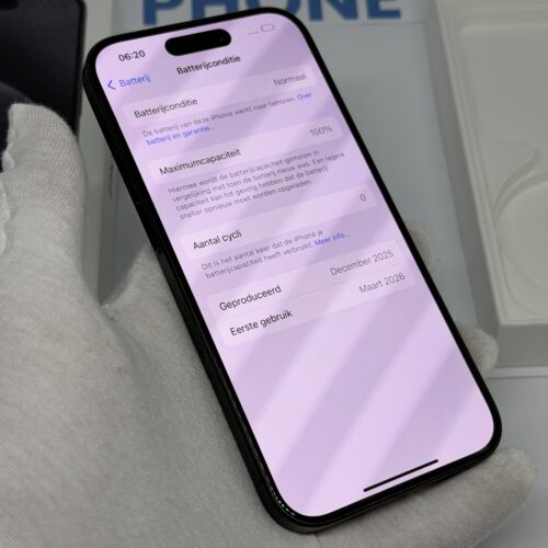 iPhone 15 Pro 128GB zwart /100% batt /licht gebruikt /garantie