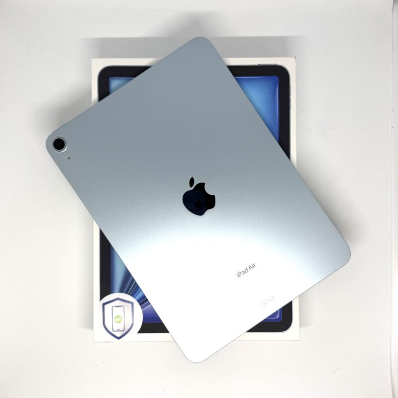 iPad Air 6e M2 128GB blauw /krasvrij /88% batt /garantie