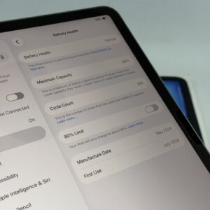 iPad Air 6e M2 128GB blauw /krasvrij /88% batt /garantie