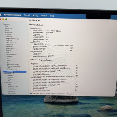 IMG_2105 MacBook Air blauw M2 256GB blauw /zeer net /97% batt /garantie