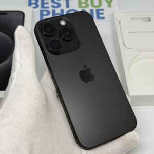 iPhone 15 Pro 128GB zwart /krasvrij /95% batt /garantie