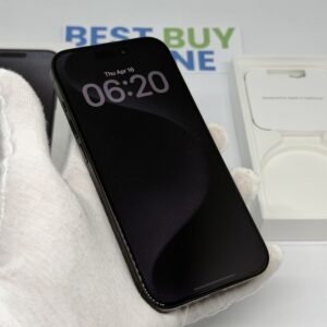 iPhone 15 Pro 128GB zwart /krasvrij /95% batt /garantie