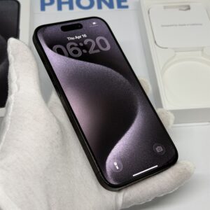 iPhone 15 Pro 128GB zwart /krasvrij /95% batt /garantie